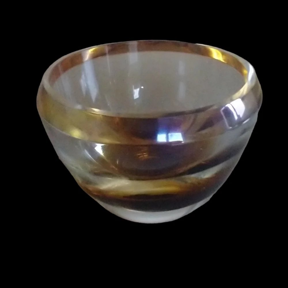 Waterford Evolution Style Hand Blown Lead Crystal Glass Centerpiece Bowl 4